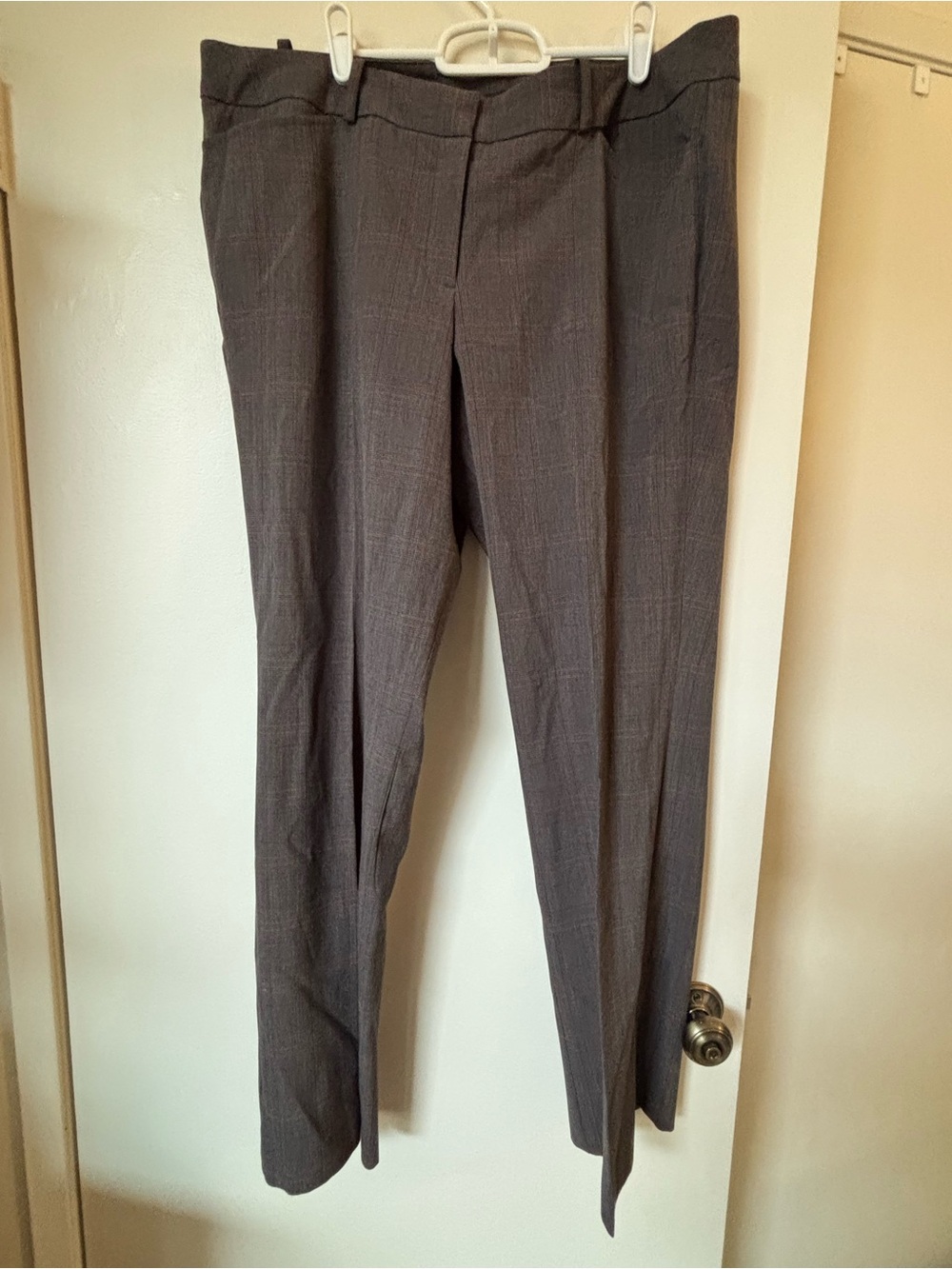 Worthington Women’s Gray Dress Pants - Subtle Plaid, size 16W